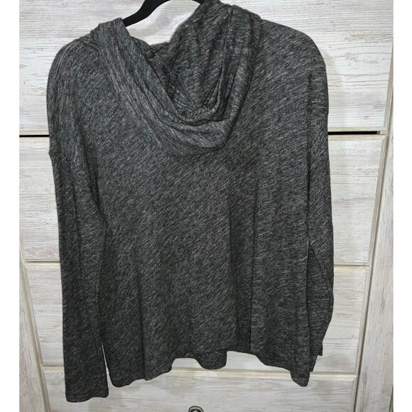 Eileen Fisher Organic Cotton/ Virgin Wool Blend Cowl Neck Hoodie XXS - Picture 3 of 6